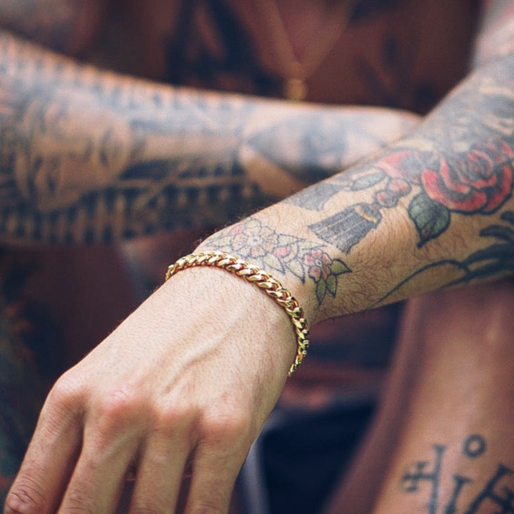 Pulsera oro hombre 7 mm